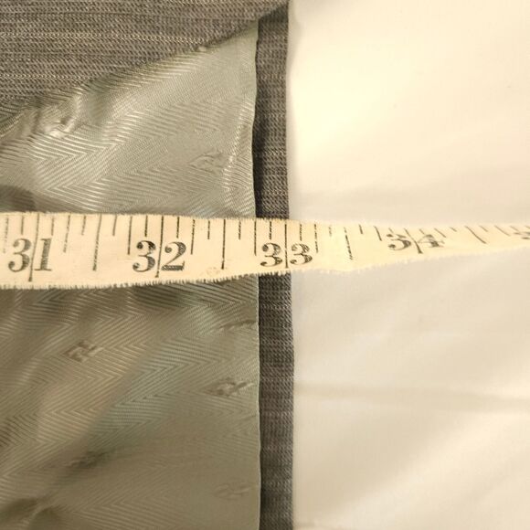 Tom James Mens 42L Gray Pinstripe 3-Button Ventless Sports Coat Blazer - Picture 8 of 8